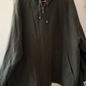 Venezia Dark Green Hooded Jacket